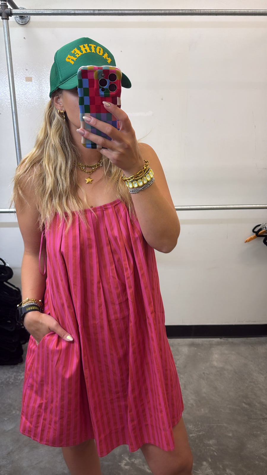 Candy Stripe Babydoll Dress