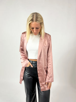 Shiny Silk Blazer