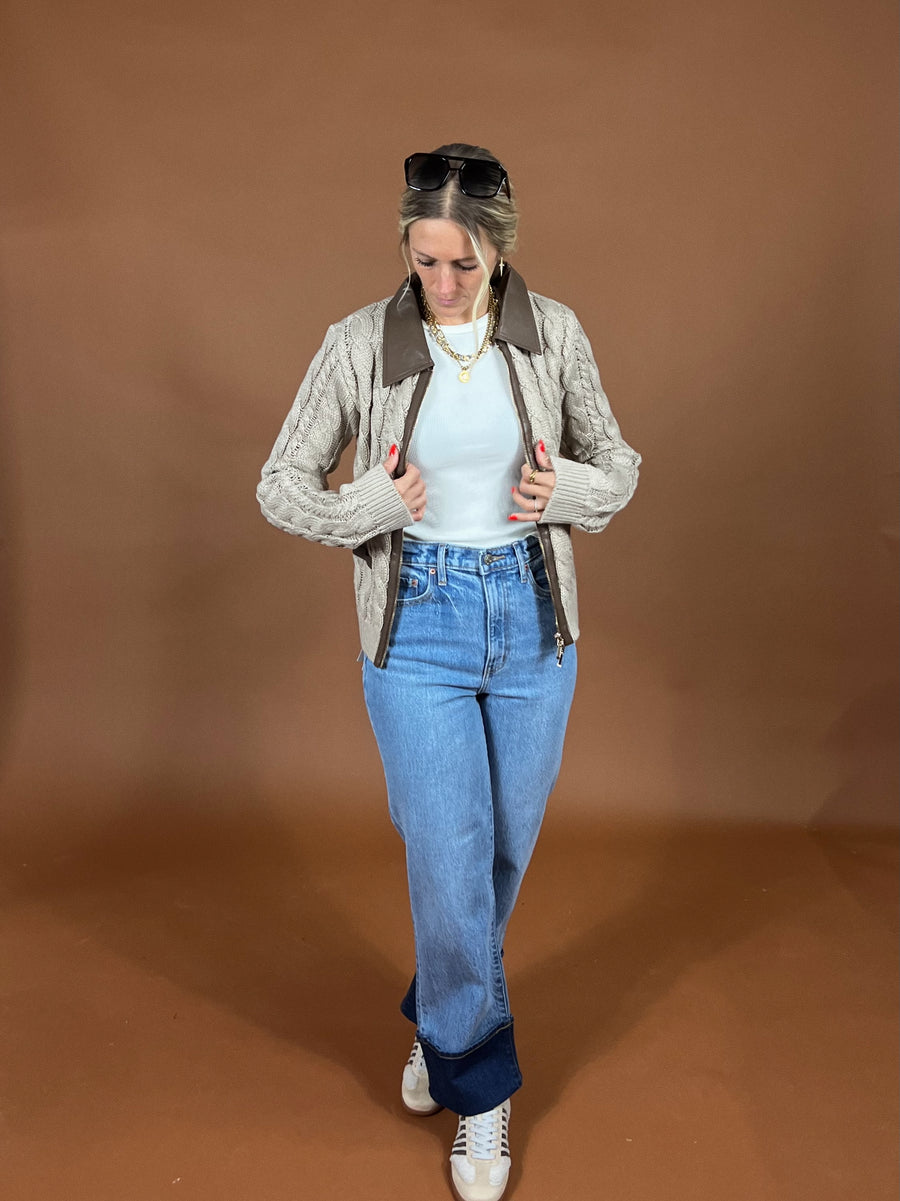 Coming Up Cable Knit Jacket