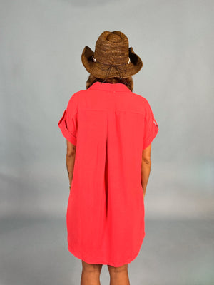 Cherry Cola Button Up Dress
