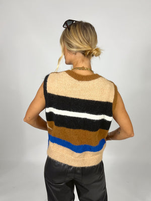 Shifted Stripe Sweater Vest