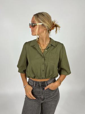 Olive Edit Crop Top