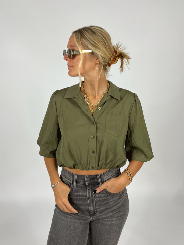 Olive Edit Crop Top