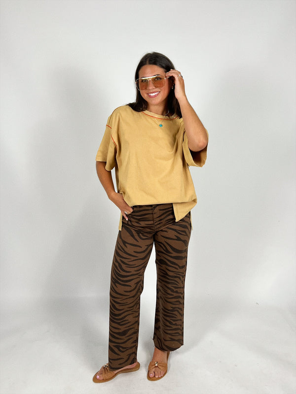 Pleaser High Rise Jean | Desert Zebra