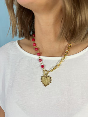 Intricate Heart Charm Necklace