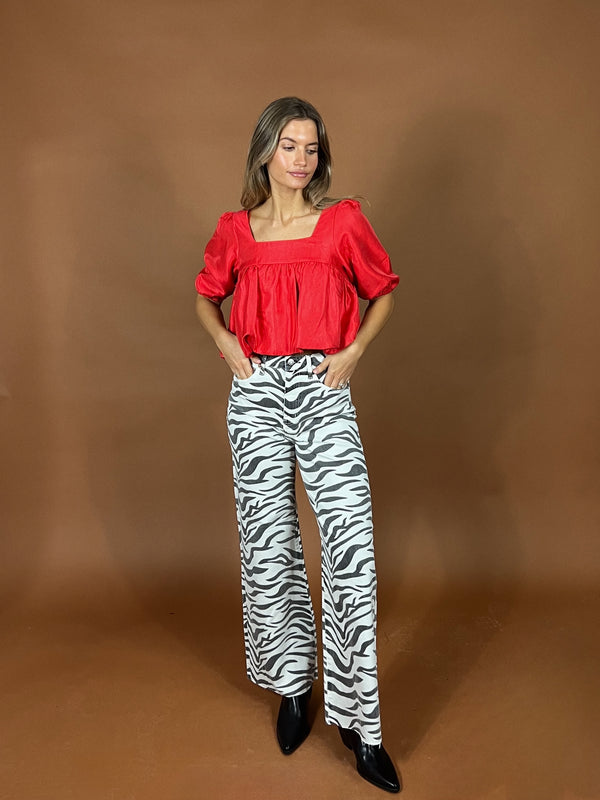 Far Out High Rise Jean | Zebra