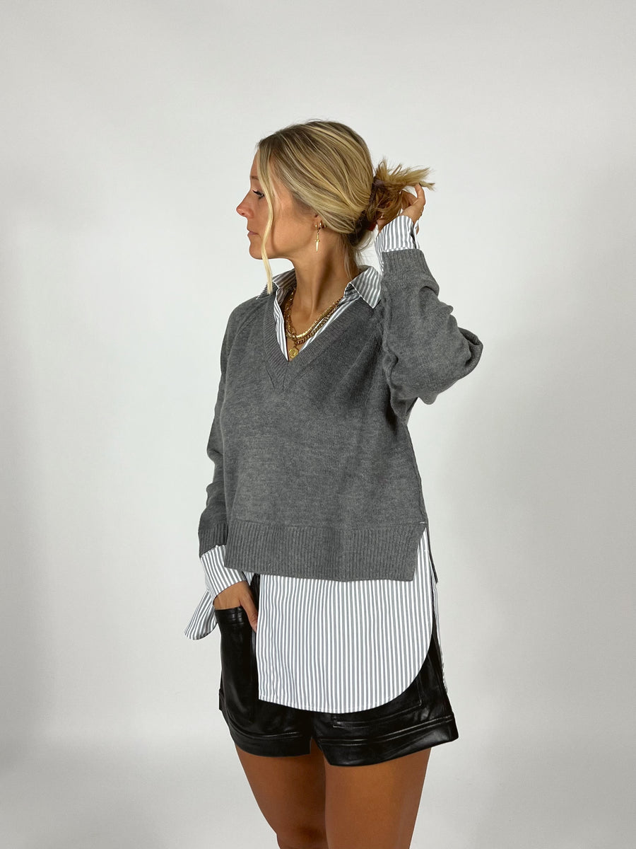 Doubled Up Collared Top