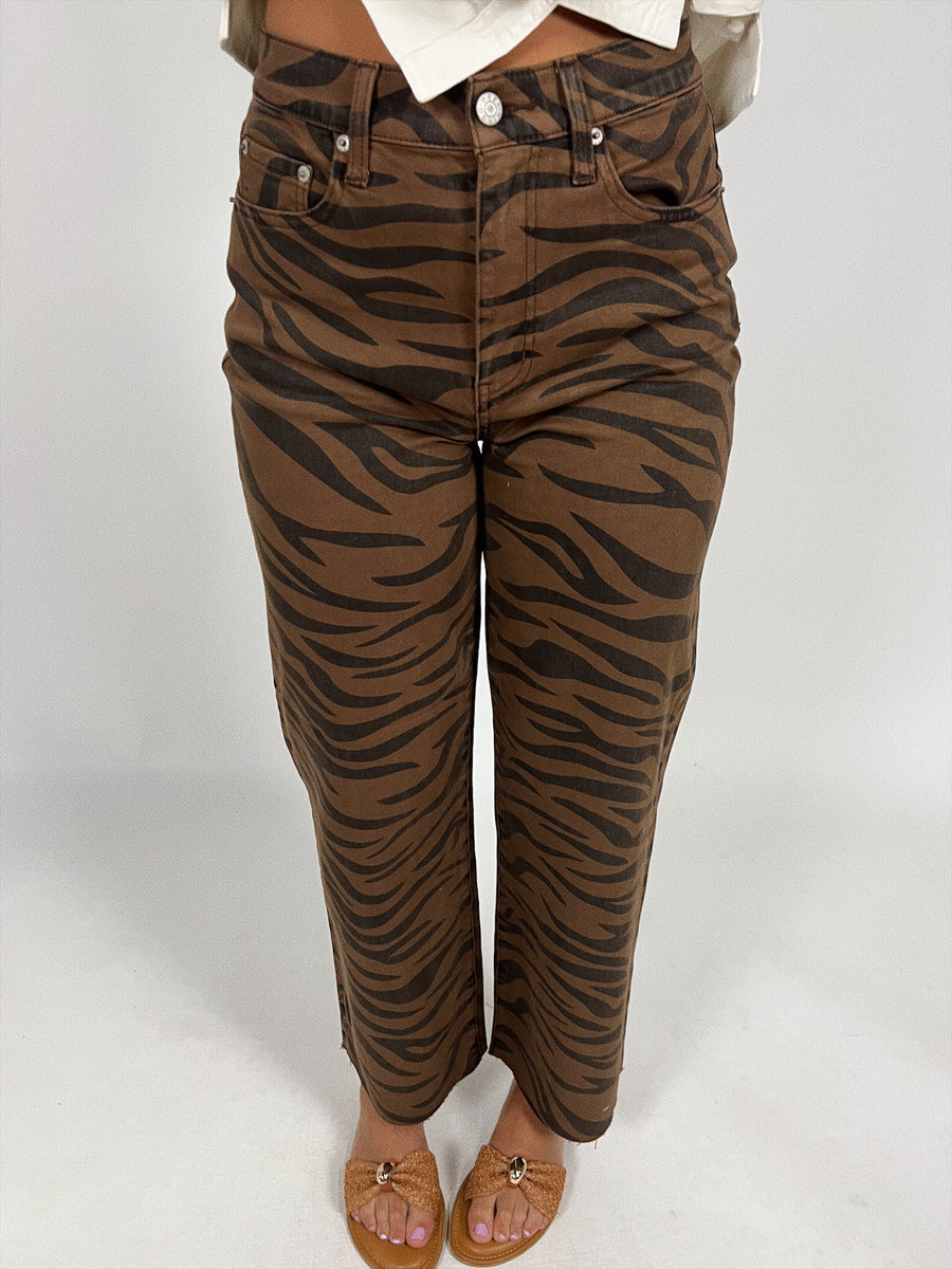 Pleaser High Rise Jean | Desert Zebra