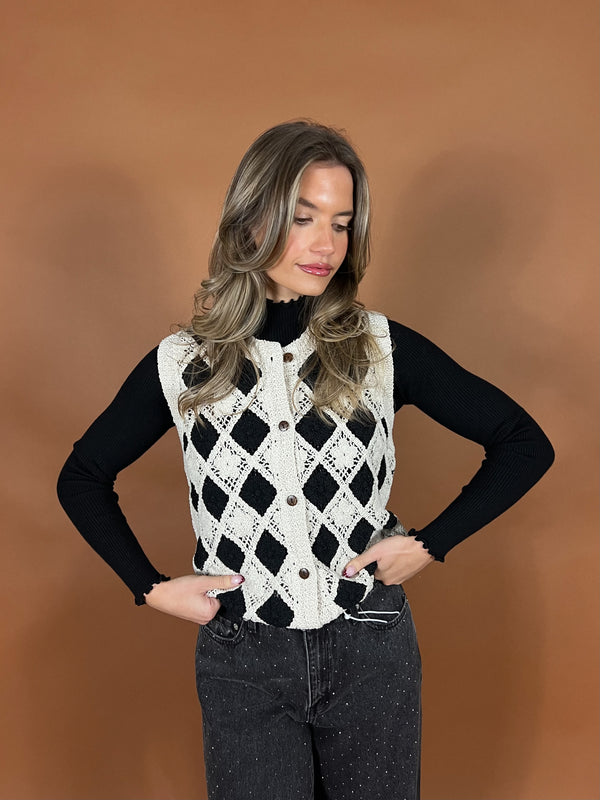Diamond Crochet Vest