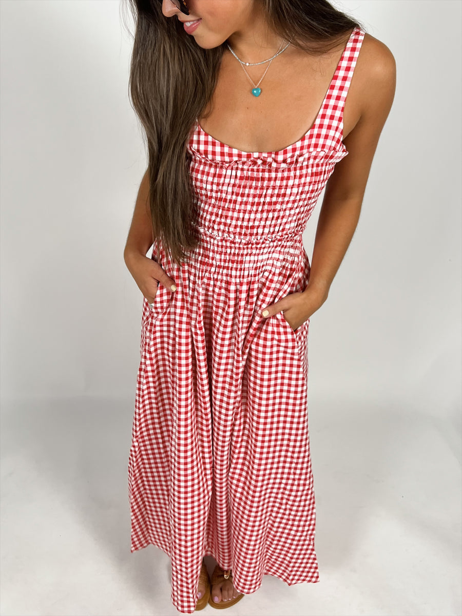 Berry Sweet Gingham Dress