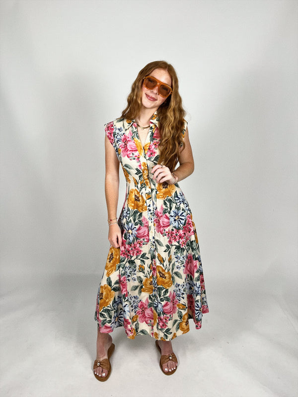 Lucia Floral Midi Dress