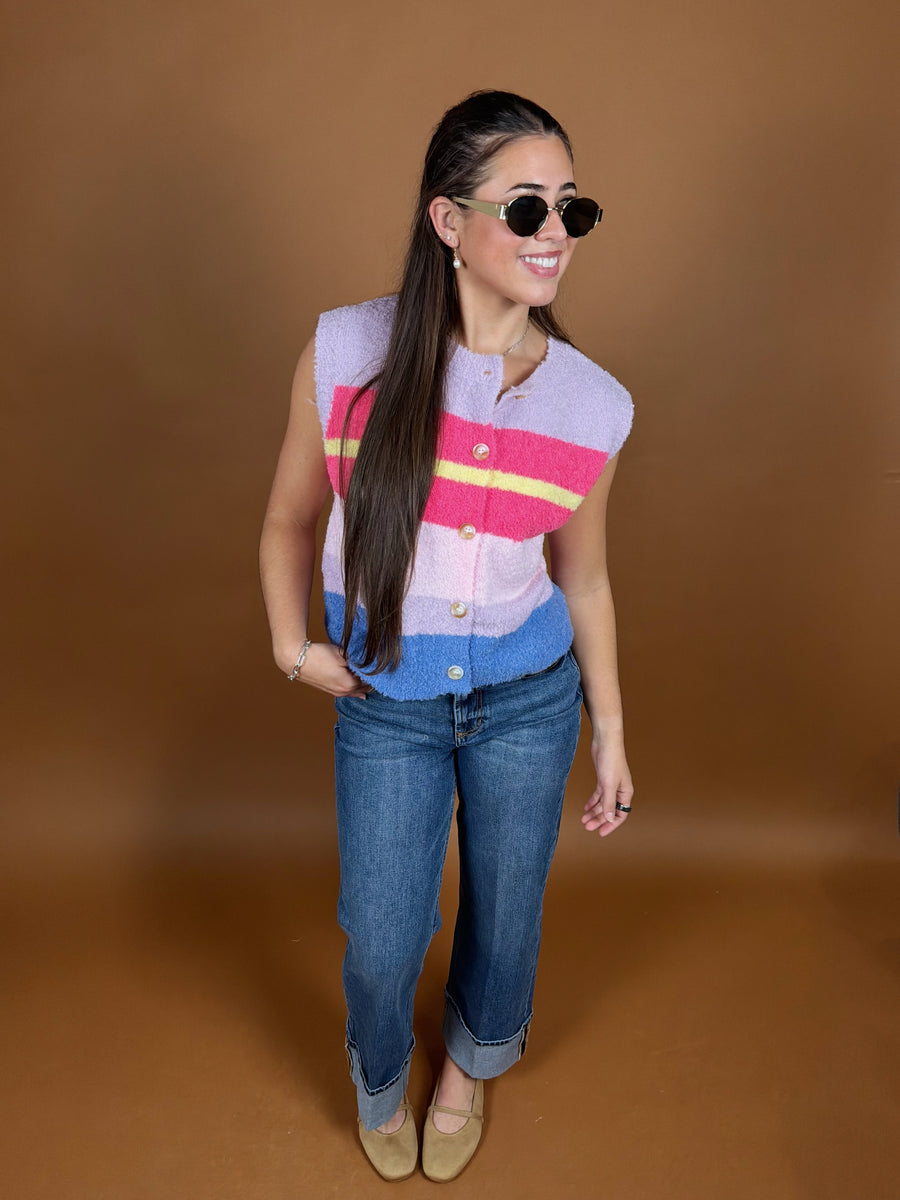 Happy Hour Stripe Vest
