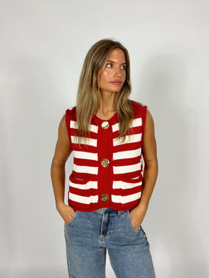 Stripe Me Lucky Sweater Vest
