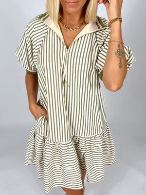 Stripe Sunday Collar Dress