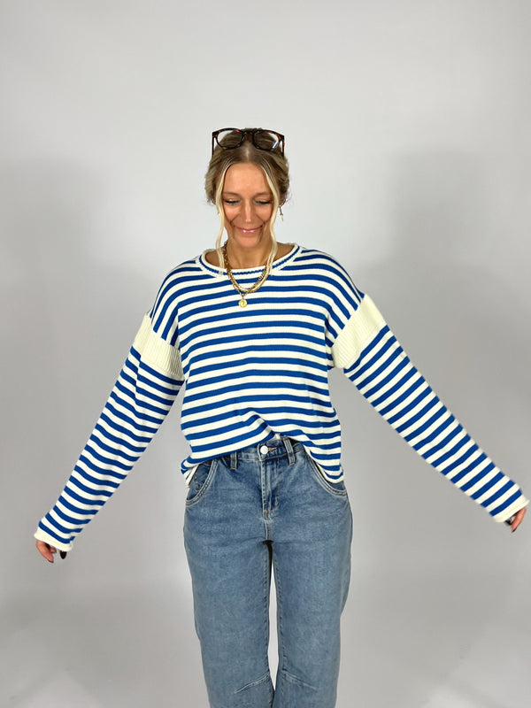 Easy Blues Stripe Sweater