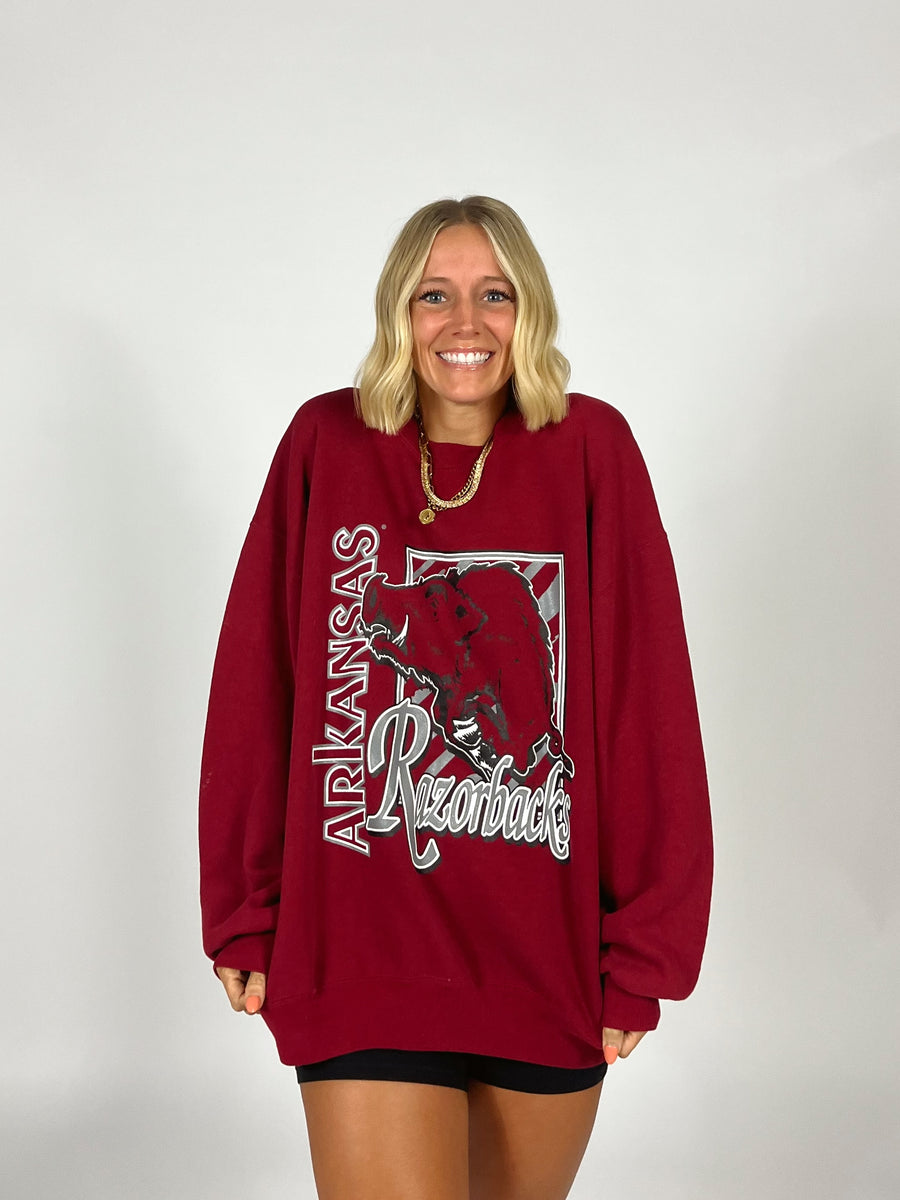 Cherry Red Razorback Sweatshirt