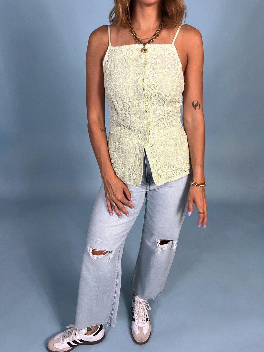 With Lime Please Lace Top