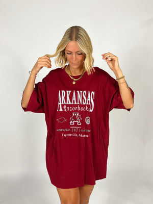 Red Oak Vintage Arkansas Razorbacks Tee