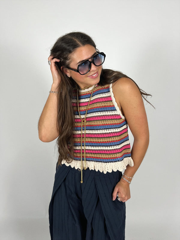 Color Me Happy Crochet Tank