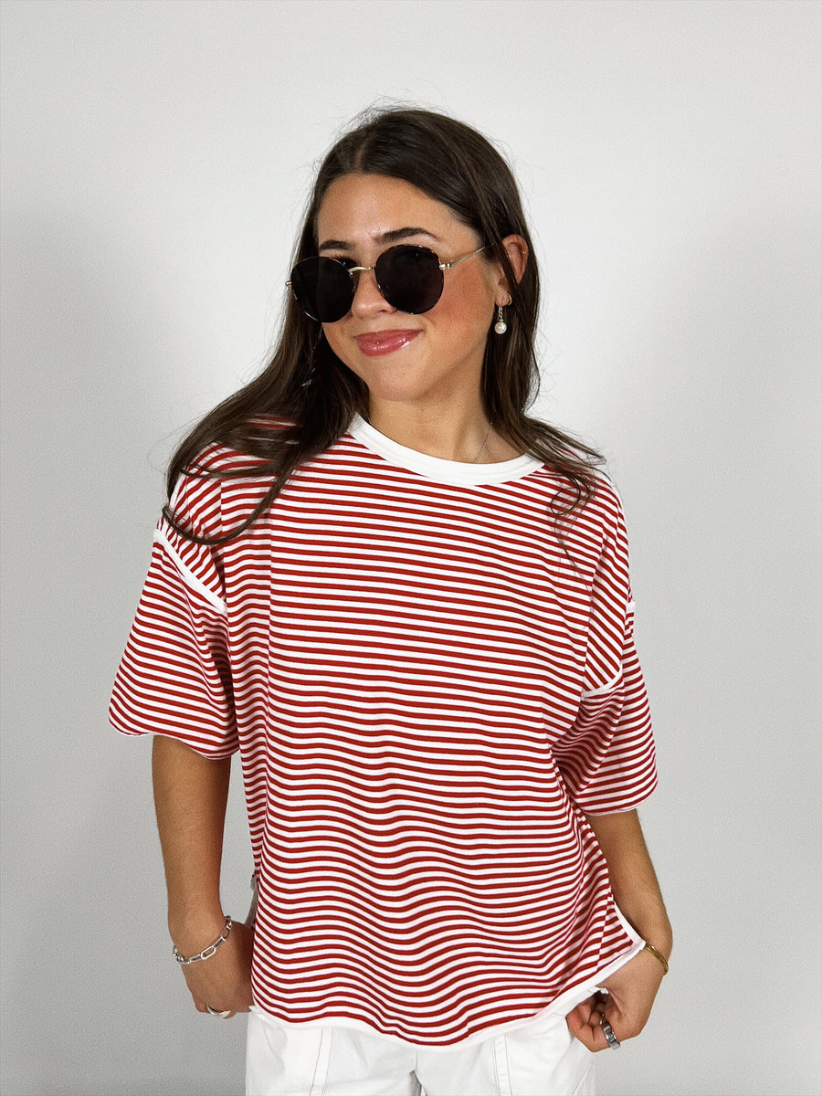 Quincy Stripe Boxy Tee