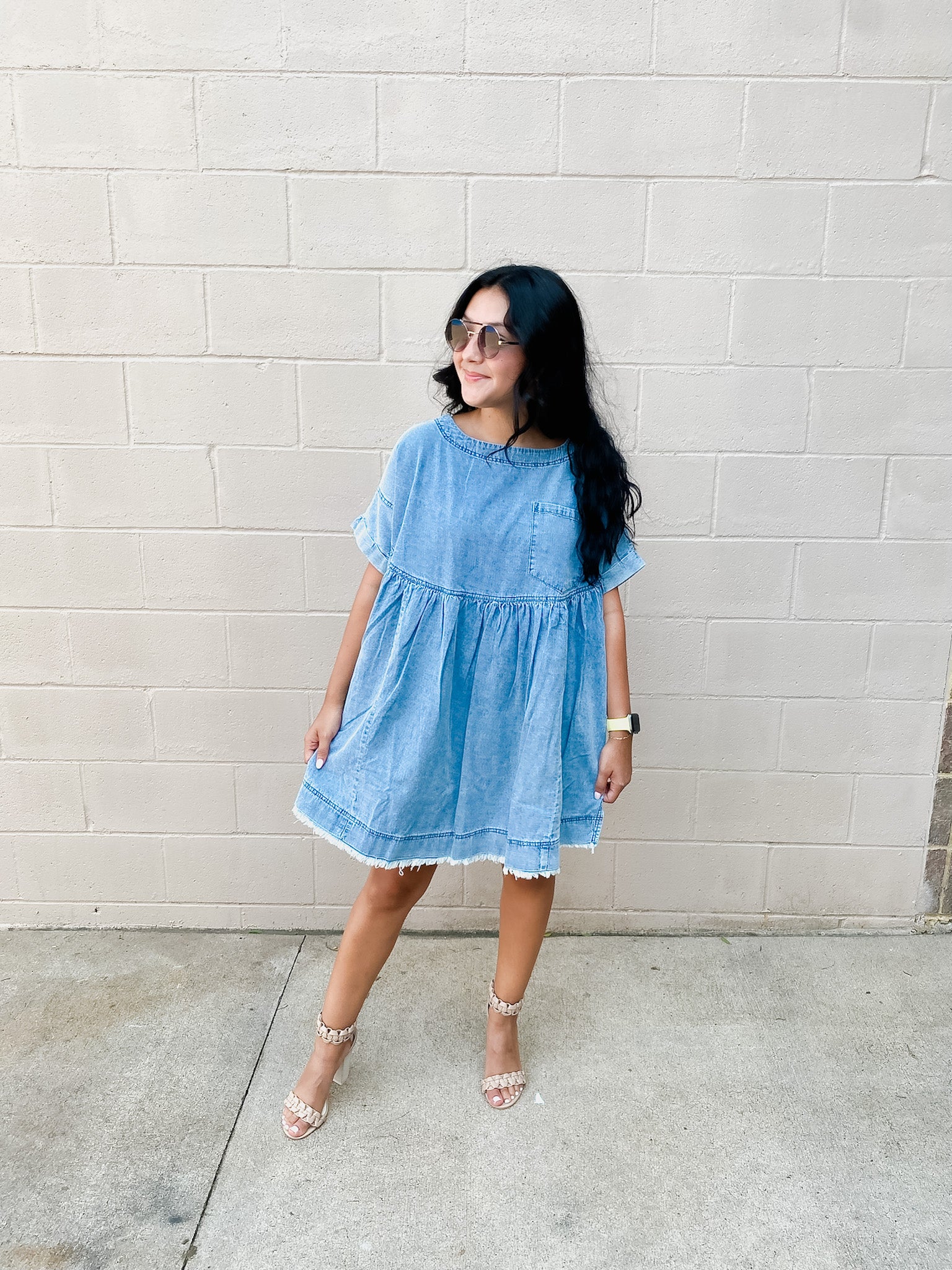 Porter Denim Babydoll Dress Porter Denim Babydoll Dress