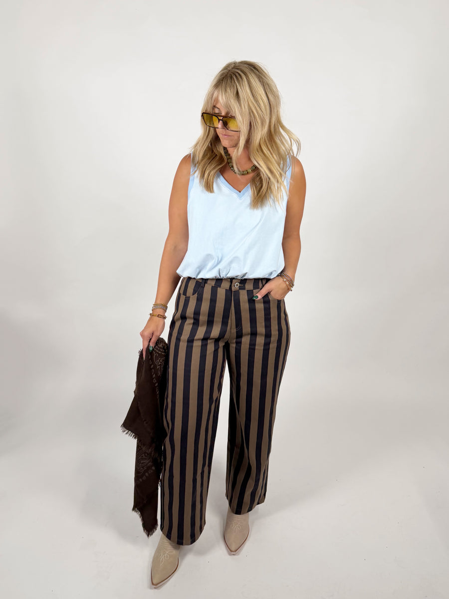 See Me Stripe Wide Leg Pant