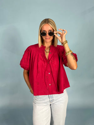 Feeling Flirty Eyelet Top