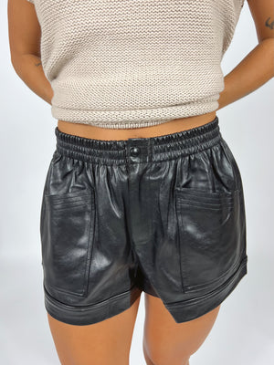 Hot Shot Leather Shorts
