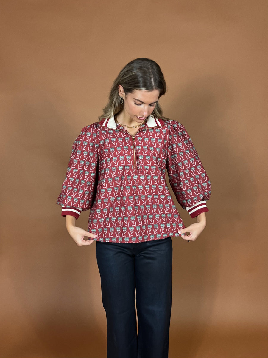 Made You Look Collared Top