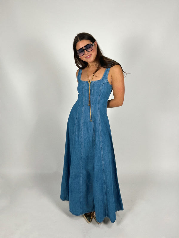 Palmer Denim Maxi Dress