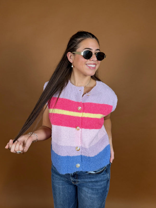 Happy Hour Stripe Vest