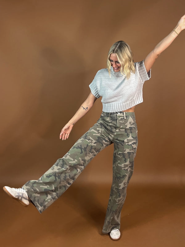 Camo Far Out Patch Pocket Wide Leg