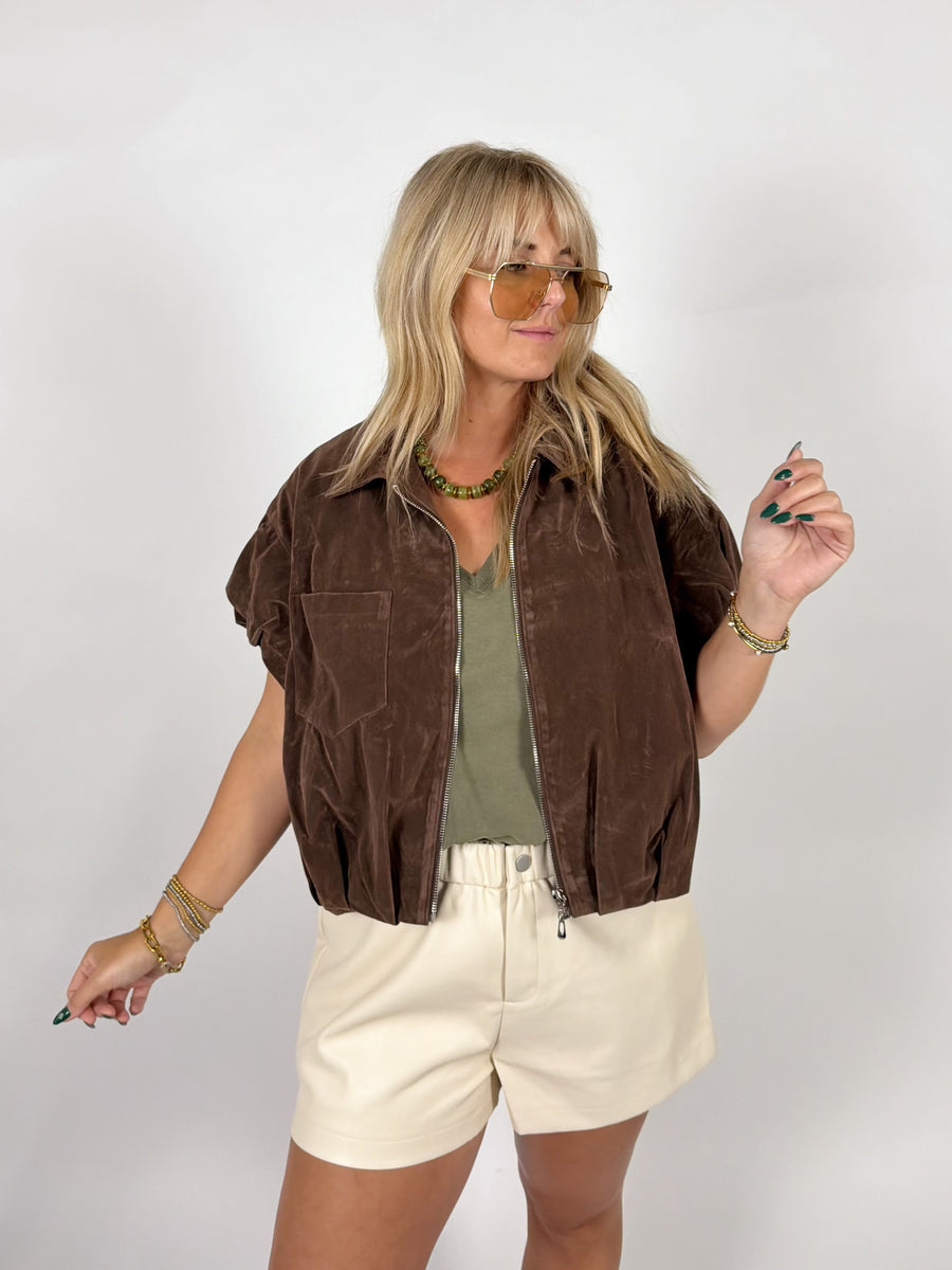 Logan Suede Bomber Jacket