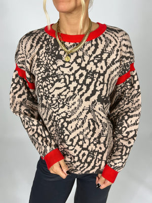 Open Back Leopard Sweater