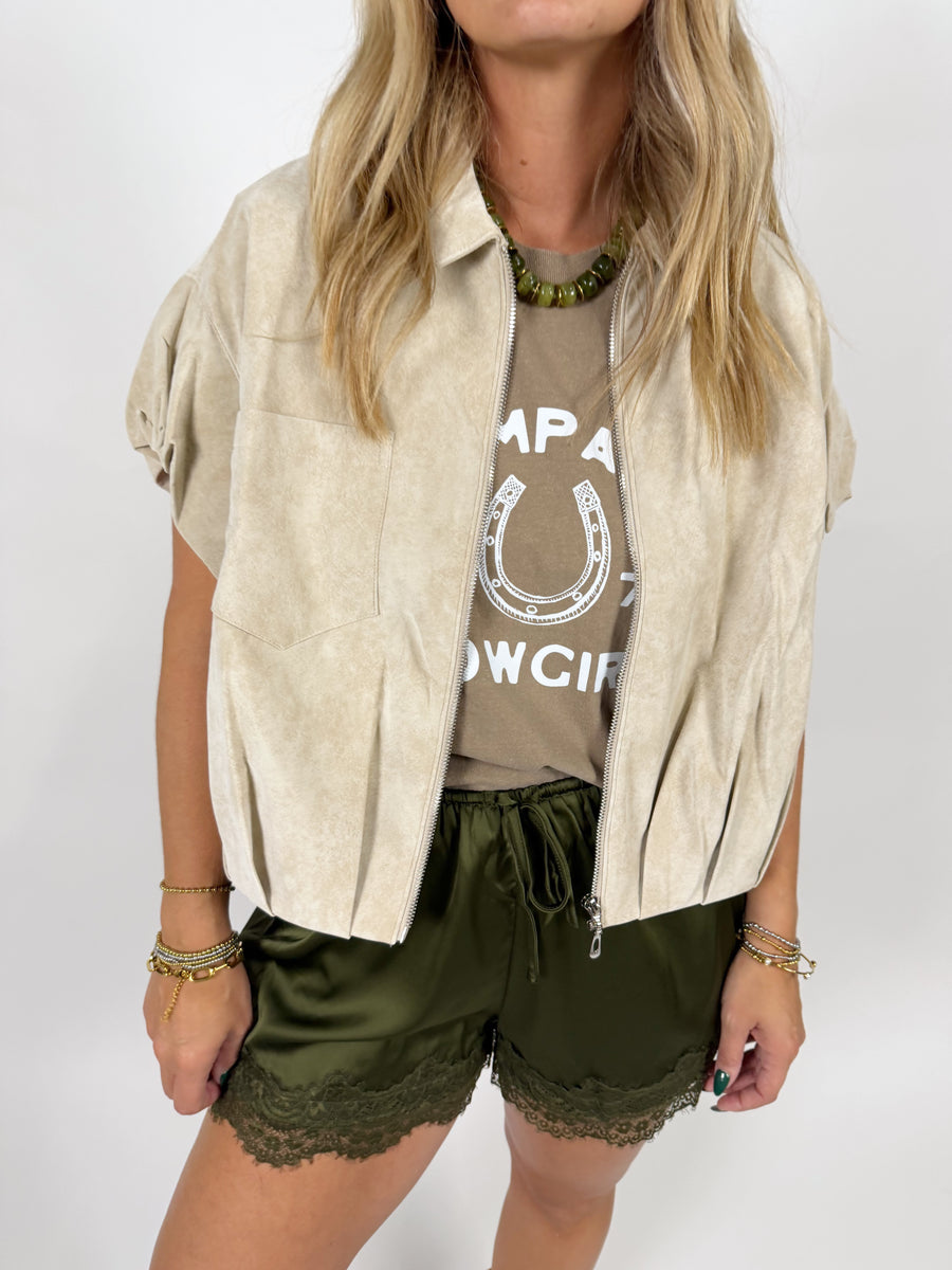 Lennon Cream Bomber Jacket