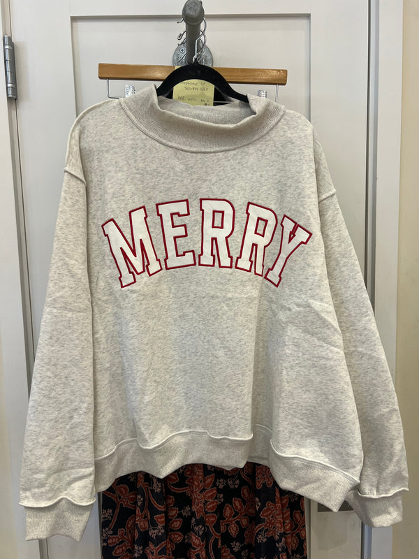 MERRY Mock Neck Sweatshirt