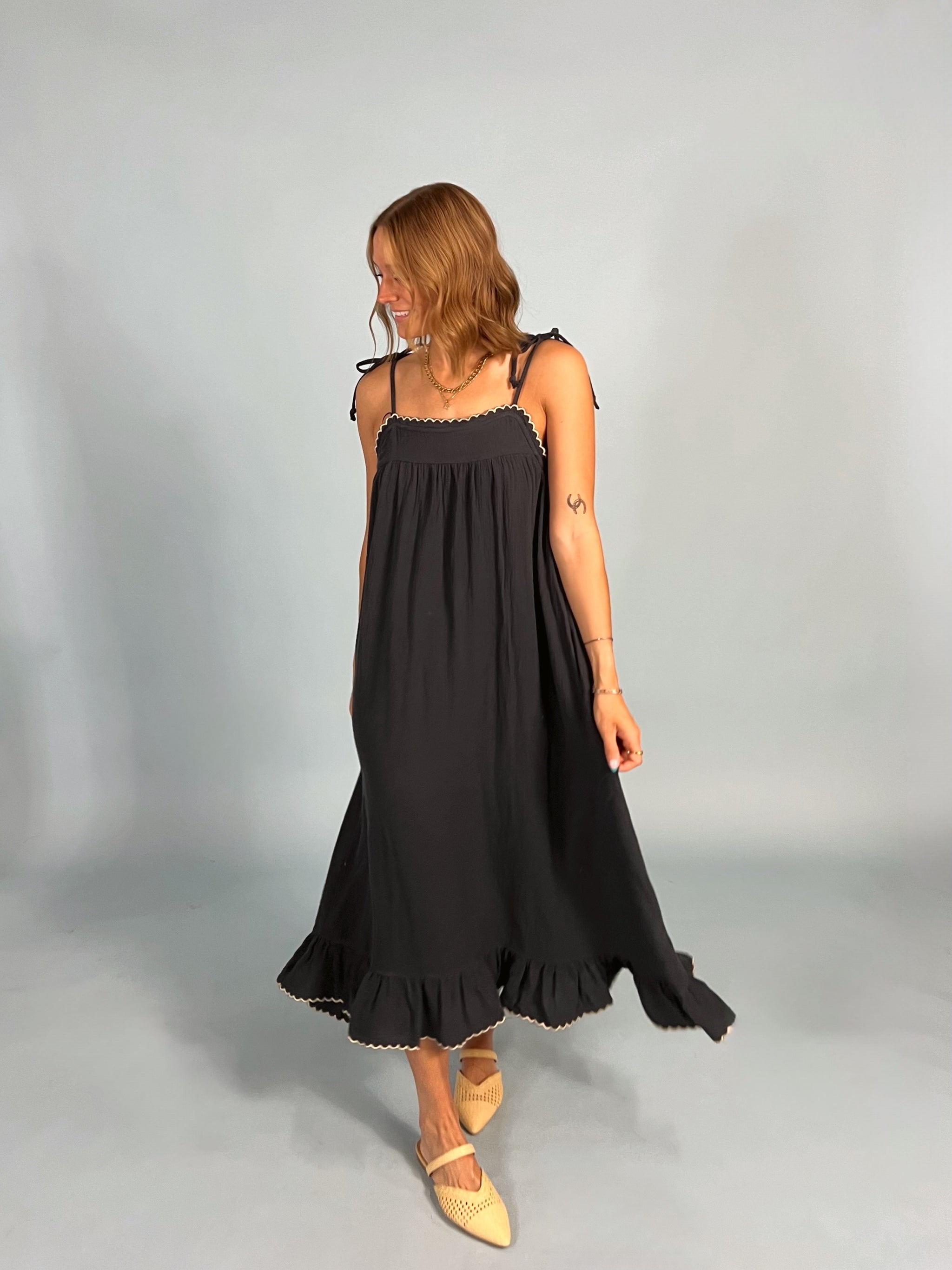 Midnight Embroidered Gauze Dress - ShopFringeClothing.com Midnight Embroidered Gauze Dress - ShopFringeClothing.com