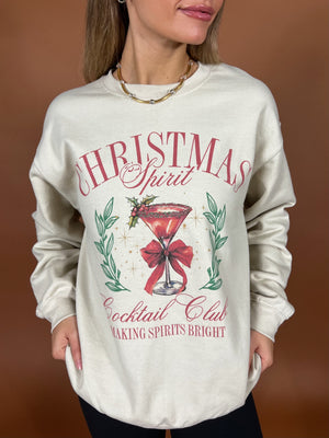 Christmas Spirit Cocktail Club Sweatshirt