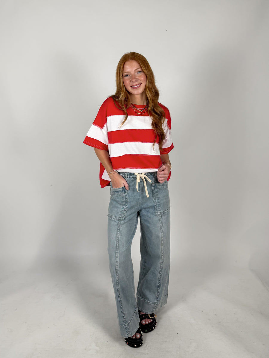 Game On Stripe Tee
