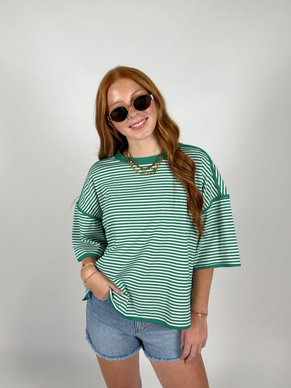 Quincy Stripe Boxy Tee