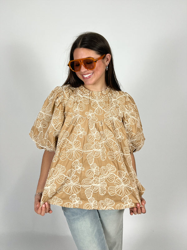 Fresh Pick Embroidered Top