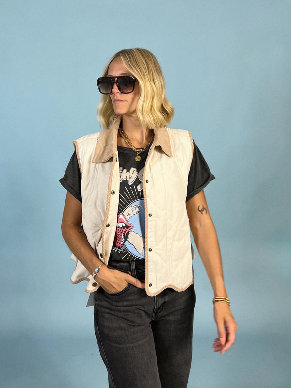 Buckle Up Corduroy Vest
