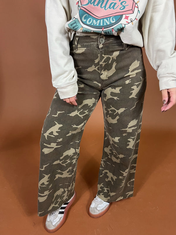 Camo Straight Leg Denim