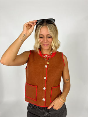Cocoa Stitch Vest