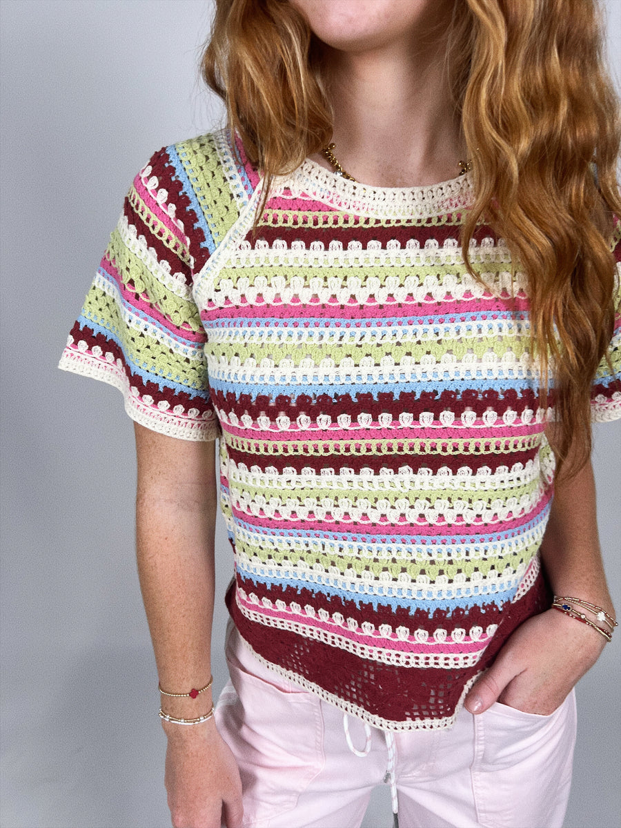 Bandie Colorful Crochet Top