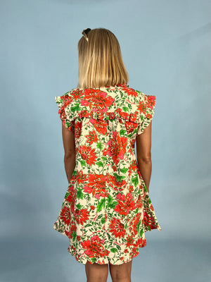 Garden Gazette Ruffle Sleeve Mini