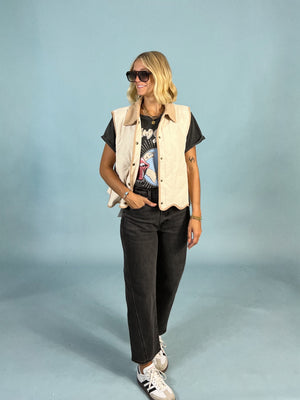 Buckle Up Corduroy Vest