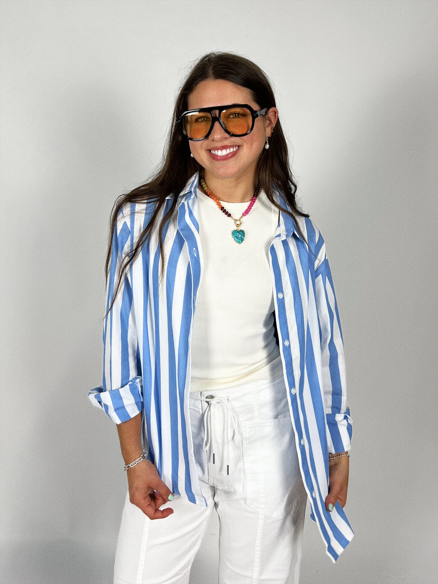Fresh Daylight Stripe Button Up