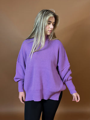 Side Slit Oversize Sweater