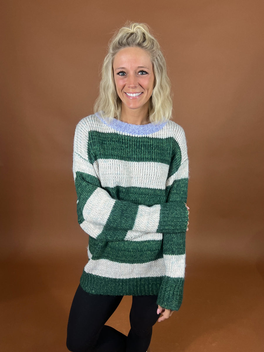 Pine Stripe Pullover Sweater